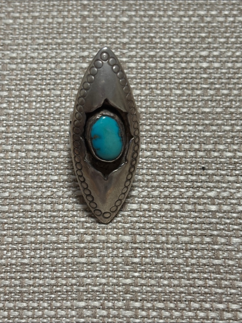 Navajo, silver turquoise ring